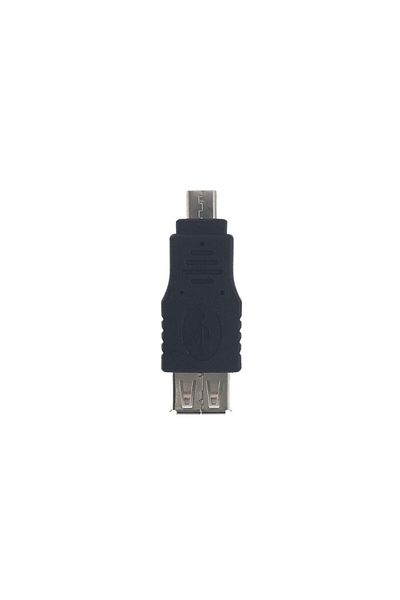 OEM Adapter USB 2.0 female to microUSB male connector, black - AUMMT