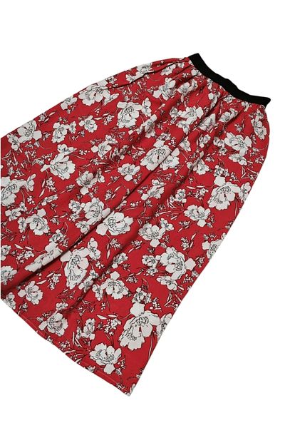 BBS Floral Patterned Summer Long Skirt – High Waist Comfortable Fit Prayer Skirt