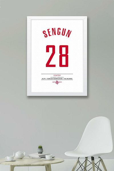 Saturn Pictură înrămată pe tricou Alperen Şengün - Tricou NBA Houston Rockets