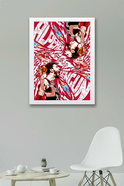 Saturn Alperen Şengün Framed Painting - Basketball Nba Poster Painting