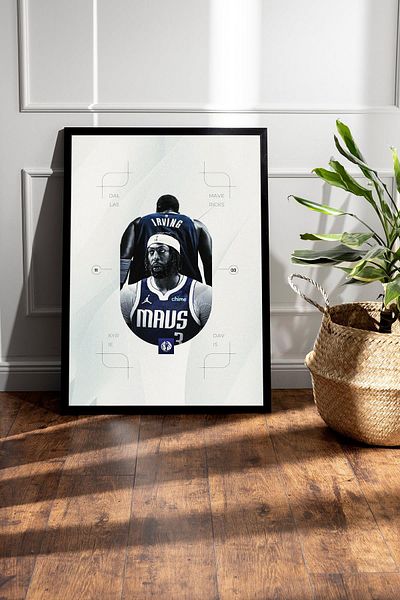 Saturn Pictură înrămată de Anthony Davis Kyrie Irving - Pictură poster NBA de baschet