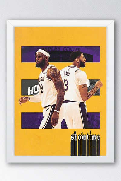 Saturn Pictură înrămată Anthony Davis Lebron James - Pictură poster NBA de baschet