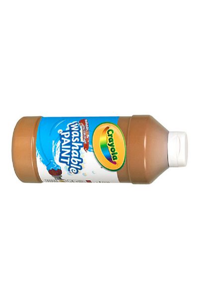 Crayola Easy Squeeze Non-Toxic Highly Pigmented Washable Paint Bottle Brown 16oz