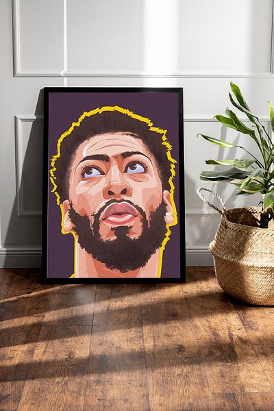 Saturn Pictură înrămată de Anthony Davis - Pictură poster NBA de baschet
