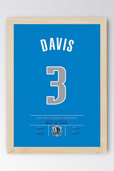 Saturn Tricou Anthony Davis cu cadru - Tricou NBA Dallas Mavericks