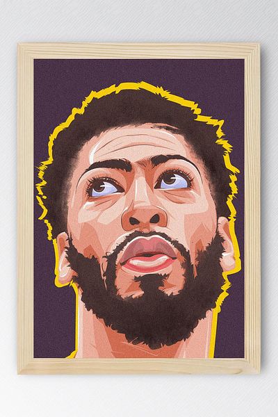 Saturn Pictură înrămată de Anthony Davis - Pictură poster NBA de baschet
