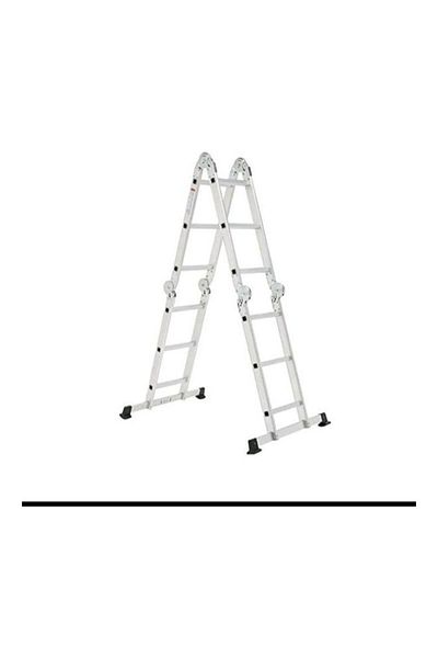 GENERAL Multi-purpose ladder 16 stairs silver 126x27x37cm