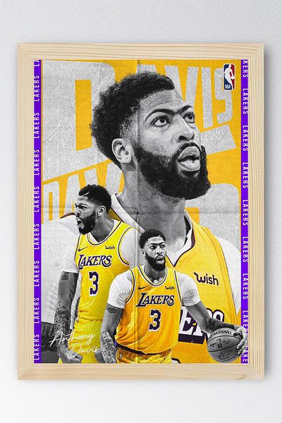 Saturn Pictură înrămată de Anthony Davis - Pictură poster NBA de baschet