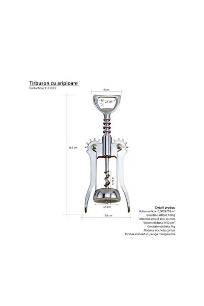 AzHome 2-function bottle opener, For corks and caps, Stainless steel