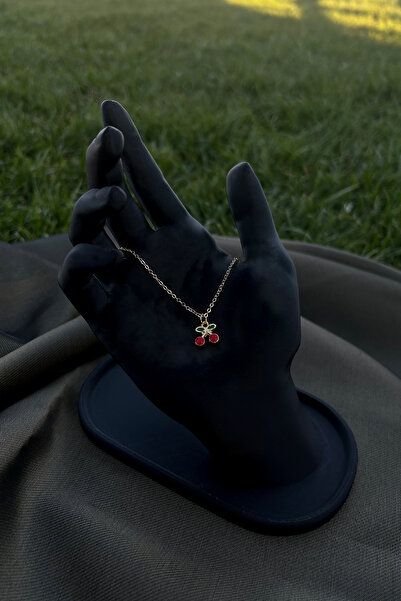 MİLSO قلادة من الذهب الكرزي بتصميم بسيط