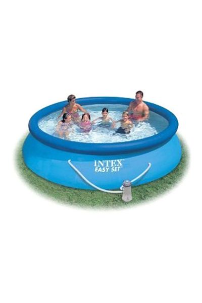 Intex Easy Set Round Inflatable Pool With Filter Pump And Hydro Aeration Technology Blue 3.05m X 76cm