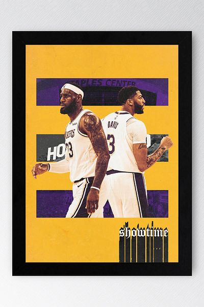 Saturn Pictură înrămată Anthony Davis Lebron James - Pictură poster NBA de baschet