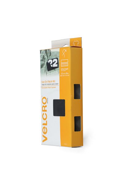 Velcro Sew On Patch Kit Black 12 x 4inch