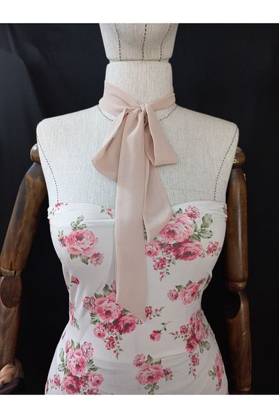 es moda shop Luda Multifunctional Chiffon Kerchief Neck Tie 150 "3 Flesh Color