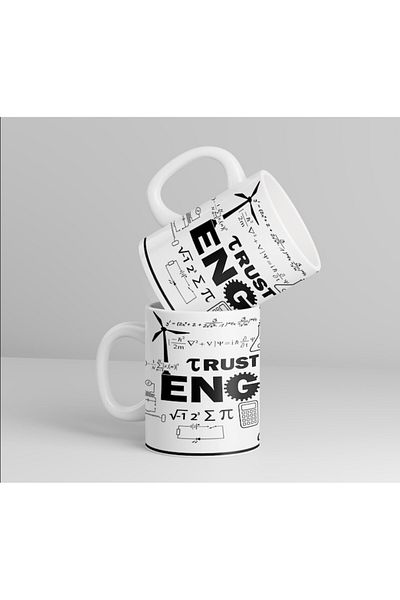 OEM Cană ceramică Engineer, 330 ml, albă