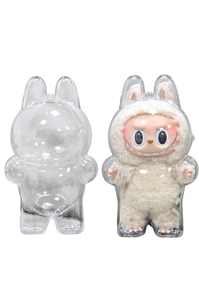 happystoretr Labubu Keychain Transparent Protective Cover, Monster Labubu Plush Toy Zimomo, Cute