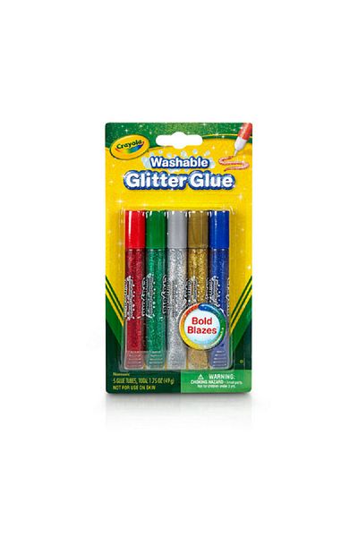 Crayola Washable Glitter Glue Blaze Tubes Multicolor