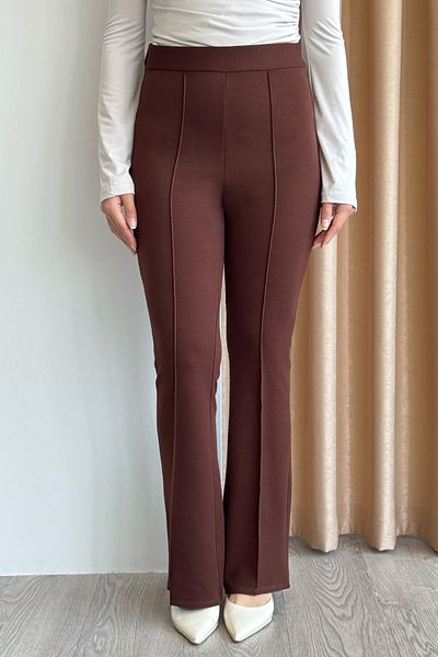 InStyle High Waist Spanish Leg Bitter Coffee Palazzo Pants