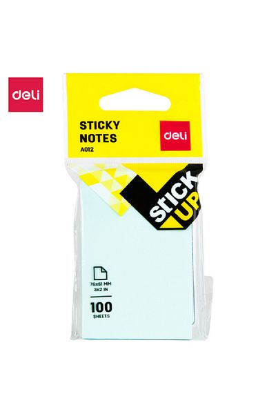 Deli 100-Sheets Plain Pastel Sticky Notes Assorted Color 3 x 2inch