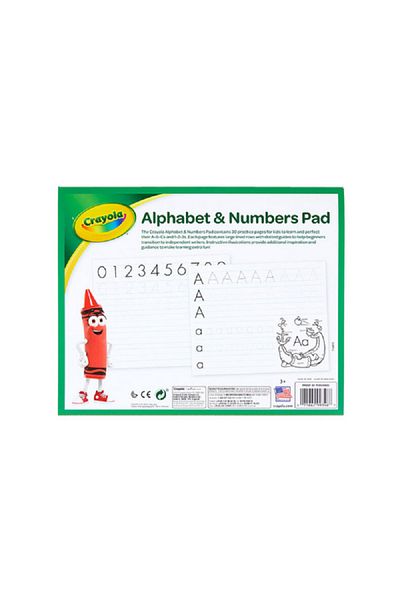Crayola 30-Page Beginning ABC Alphabet and Numbers Pad Multicolor