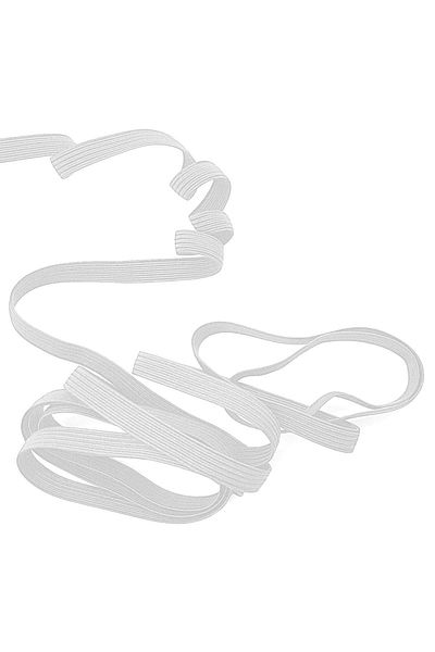 hapshoe White 6 mm 5 Mt Durable Hard Flat Elastic Strip Rubber