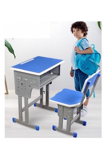 smart home Kids Study Desk Set 2 Tables + 2 Chairs | Study Table and Chair Set with Fiber Surface and Iron Legs