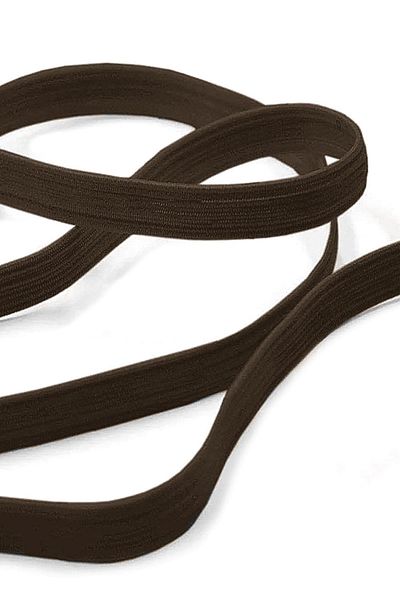 hapshoe Brown 12 mm 5 Mt Durable Hard Flat Elastic Ribbon Rubber