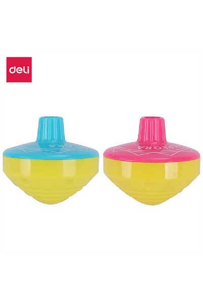 Deli 1-Hole Spinning Top Plastic Pencil Sharpener Assorted Color