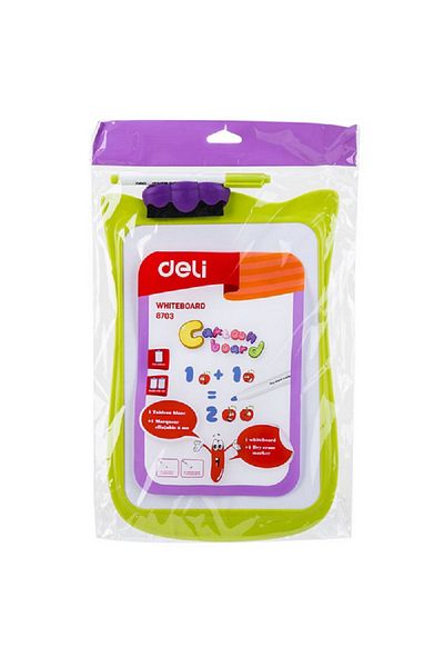 Deli School Rectangular Drawing Whiteboard Assorted Color 20.6 x 30.3cm