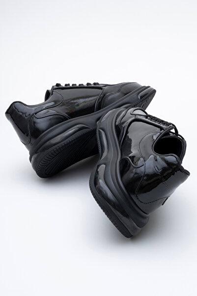 Dericlub Deri̇club Men's Thick Sole Lace-Up Casaul Shoes Real Leather Cr 2568 Black