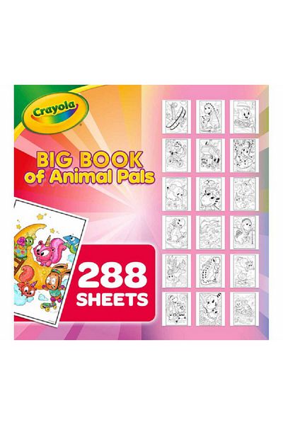 Crayola 288-Pages Big Book of Animal Pals Coloring Book Multicolor