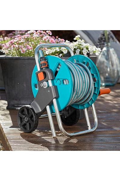 Gardena Hose Trolley Set Grey and Orange