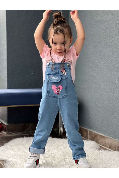 Yağmurun Butiği Girl's Jumpsuit and Tshirt Combination