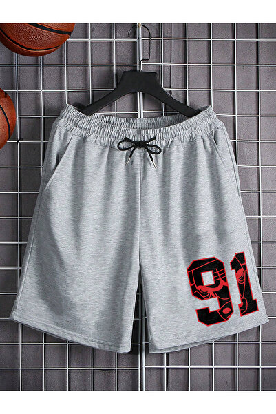 De Carte Cbull Basketball 91 Printed Lycra Black Men's Shorts