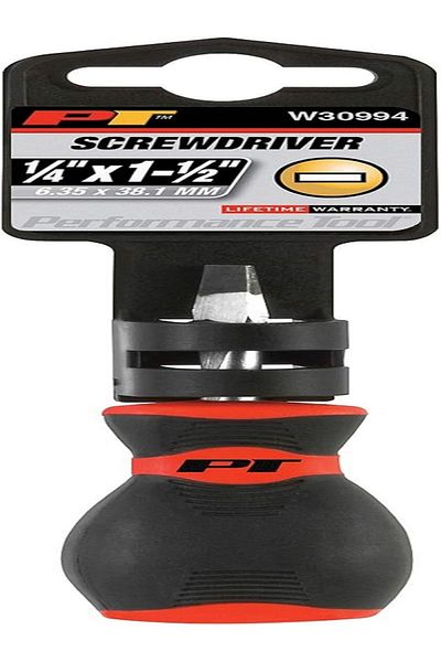 Performance Tool Slotted Stubby Screwdriver