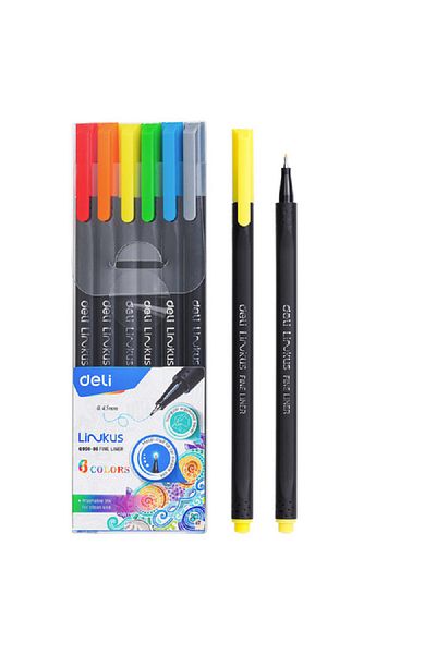 Deli Washable Ink Fineliner Pen Assorted Color 0.45mm