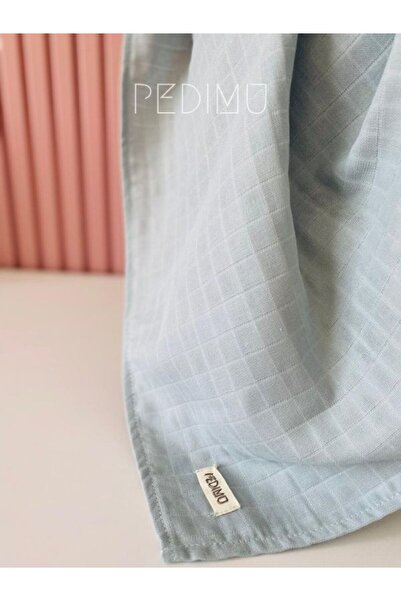 Pedimu Water Green Muslin Blanket Muslin Baby Blanket Unisex Plain 75*75