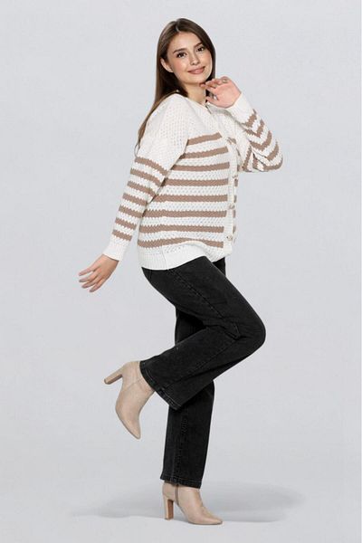 Fox Life Kids Women's Stone Button Striped Cardigan Flt1013