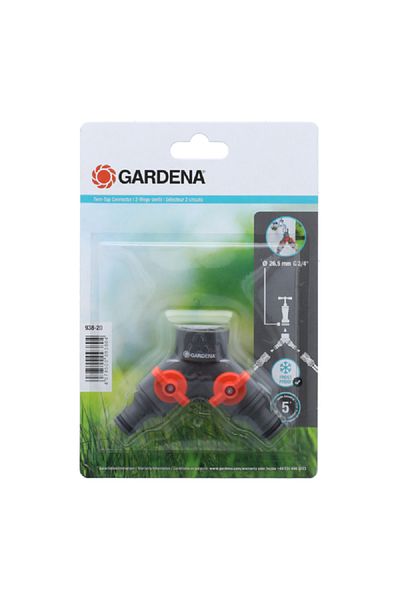 Gardena Twin Tap Connector Black