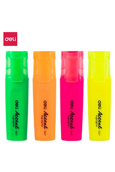Deli Chisel Tip Bright Highlighter Assorted Color 1-5mm