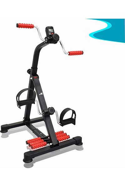 Skyland Portable Multi-Purpose Bike for Arm and Leg Training with LCD Screen and Massaging Rollers from Sky