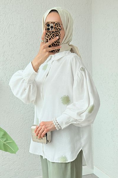 Salih Çelebi Πουκάμισο Sun Pattern 2331 - KHAKI