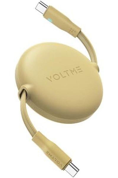 VOLTME كابل USB C قابل للسحب بقوة 100 وات، بطول 1 متر، سلك شحن سريع PD 5A، USB C إلى USB C لسلسلة iPhone 16،
