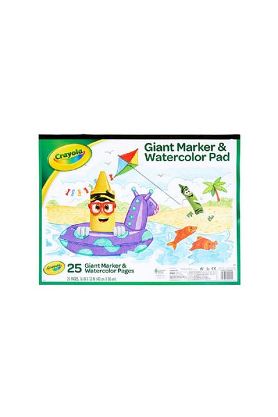 Crayola 25-Page Giant Marker and Watercolor Pad White