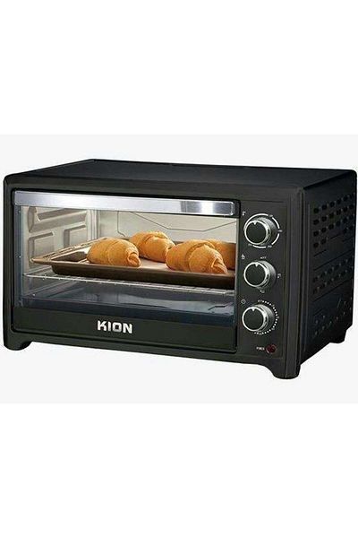 Kion Electric Oven 45 Liters, 3 Rotational Keys, Grill, 60-Minute Timer, Internal Light, Black