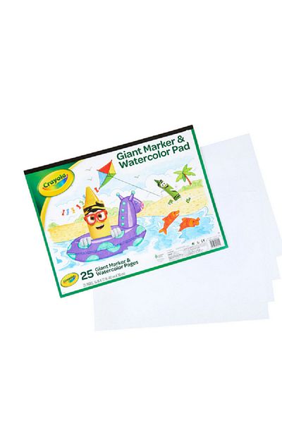 Crayola 25-Page Giant Marker and Watercolor Pad White