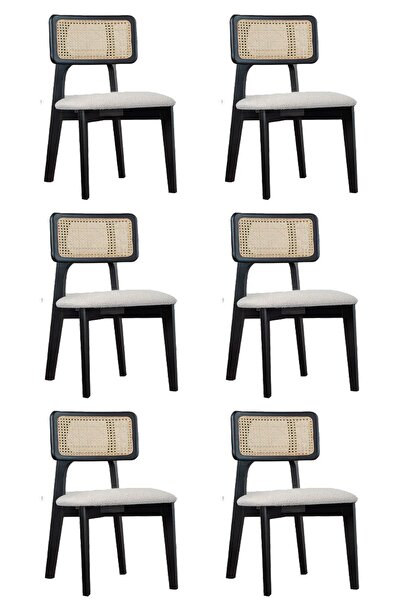 Sweet Home Masa Sandalye Kuzey Sandalye Ahşap Gürgen 6 Lı Set Cafe,Restaurant...