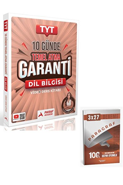 Anla Kazan Yayınları Paraf 2026 YKS TYT Dil Bilgisi Türkçenin Matematiği 10 Günde Temel Atma Garanti Video Ders Kitabı+A