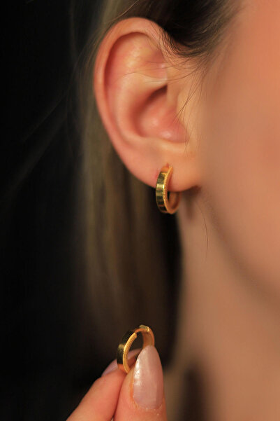 GÜLENLER ALTIN 22 Ayar Altın Kalın Ajda Küpe