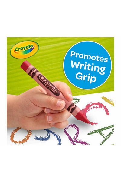 Crayola 8-Piece Washable Tripod Grip Crayon Set Multicolor